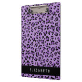 Leopard Print、Spots、Purple Leopard、お名前 クリップボード (左)