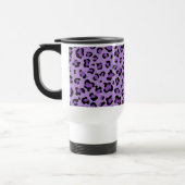 Leopard Print、Spots、Purple Leopard、お名前 トラベルマグ (左)