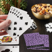 Leopard Print、Spots、Purple Leopard、お名前 トランプ (インサイチュ)