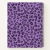 Leopard Print、Spots、Purple Leopard、お名前 ノートブック (裏面)