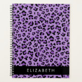 Leopard Print、Spots、Purple Leopard、お名前 プランナー手帳 (正面)