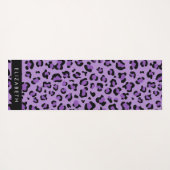 Leopard Print、Spots、Purple Leopard、お名前 ヨガマット (裏面(横))