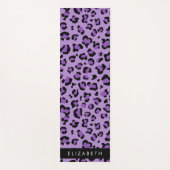 Leopard Print、Spots、Purple Leopard、お名前 ヨガマット (正面)