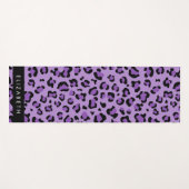 Leopard Print、Spots、Purple Leopard、お名前 ヨガマット (正面(横))