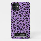 Leopard Print、Spots、Purple Leopard、お名前 Case-Mate iPhoneケース (裏面)