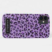 Leopard Print、Spots、Purple Leopard、お名前 Case-Mate iPhoneケース (裏面(横))
