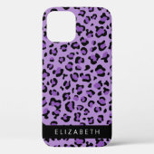 Leopard Print、Spots、Purple Leopard、お名前 Case-Mate iPhoneケース (裏面)