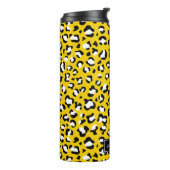 Leopard Print, Spots, Yellow Leopard，あなたの名前 タンブラー (回転左)