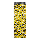Leopard Print, Spots, Yellow Leopard，あなたの名前 タンブラー (裏面)