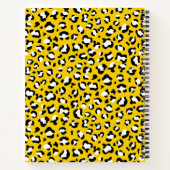 Leopard Print, Spots, Yellow Leopard,あなたの名前 ノートブック (裏面)