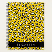 Leopard Print, Spots, Yellow Leopard,あなたの名前 プランナー手帳 (正面)