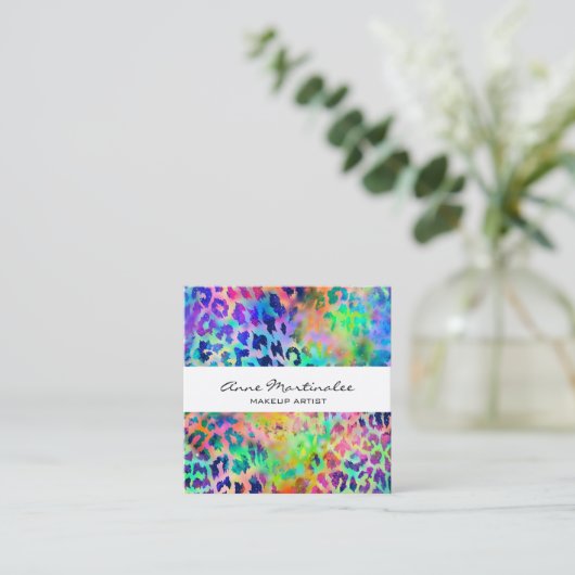 Leopard Print Square名刺 スクエア名刺 (スタンド正面)