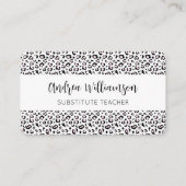 Leopard Print Substitute先生 名刺 (正面)