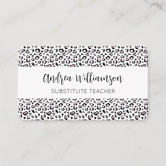 Leopard Print Substitute先生 名刺 (正面)