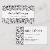 Leopard Print Substitute先生 名刺 (正面/裏面)