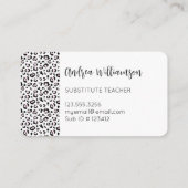 Leopard Print Substitute先生 名刺 (裏面)