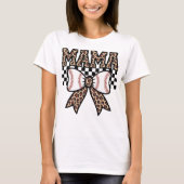 Leopard Print Tennis Mamaテニスモムに最適 Tシャツ (正面)
