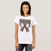 Leopard Print Tennis Mamaテニスモムに最適 Tシャツ (正面フル)