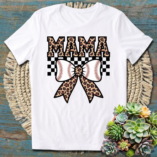 Leopard Print Tennis Mamaテニスモムに最適 Tシャツ