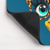 Leopard Print Thanksgiving Funny Turkey Face Gles マウスパッド (コーナー)