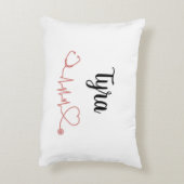 Leopard Print Vet Tech Stethoscope名 アクセントクッション (裏面(縦))