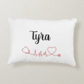 Leopard Print Vet Tech Stethoscope名 アクセントクッション (裏面)