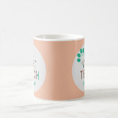 Leopard Print Vet Tech Stethoscope名 コーヒーマグカップ (中央)