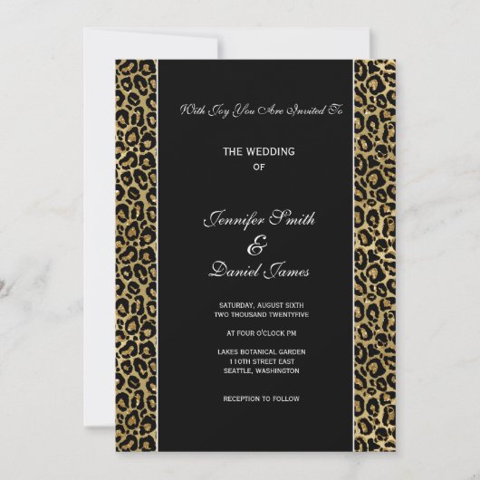 Leopard Print Wedding Invitation 招待状 (正面)