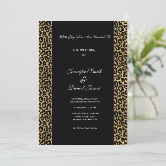 Leopard Print Wedding Invitation 招待状 (スタンド正面)