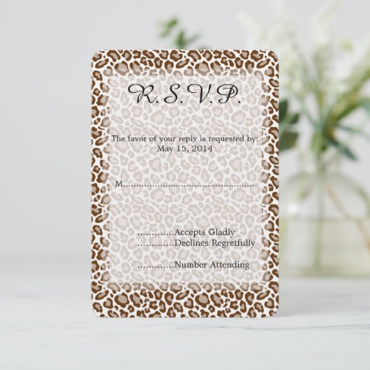 Leopard Print Wedding RSVP (スタンド正面)