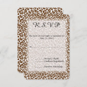 Leopard Print Wedding RSVP (正面/裏面)