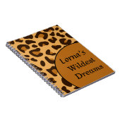 Leopard Print Wildest Dreams Spiral Journal ノートブック (右側)