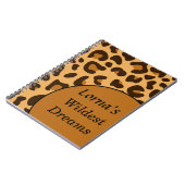 Leopard Print Wildest Dreams Spiral Journal ノートブック (左側)