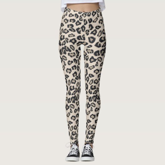 Leopard Print Women'sレギンス レギンス (正面)