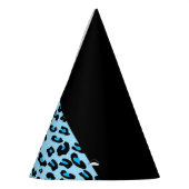 Leopard Print、Zebra Print、アニマルプリント、Blue パーティーハット (左)