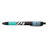 Leopard Print、Zebra Print、アニマルプリント、Blue 黒ボールペン (ボトム)