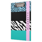 Leopard Print、Zebra Print、Blue、Your Name クリップボード (左)