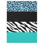 Leopard Print、Zebra Print、Blue、Your Name クリップボード (裏面)