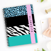 Leopard Print、Zebra Print、Blue、Your Name ノートブック