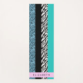Leopard Print、Zebra Print、Blue、Your Name ヨガマット (正面)