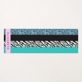 Leopard Print、Zebra Print、Blue、Your Name ヨガマット (正面(横))