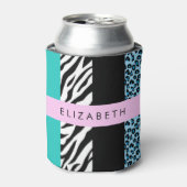 Leopard Print、Zebra Print、Blue、Your Name 缶クーラー (缶正面)
