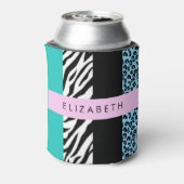 Leopard Print、Zebra Print、Blue、Your Name 缶クーラー (缶裏面)