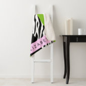Leopard Print、Zebra Print、Green、Your Name シェルパブランケット (インサイチュ)