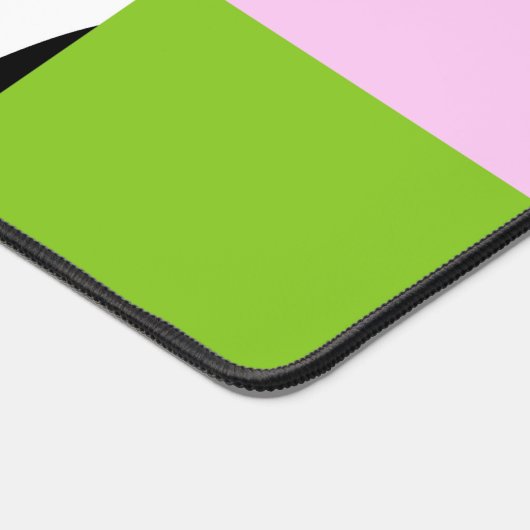 Leopard Print、Zebra Print、Green、Your Name デスクマット (コーナー)