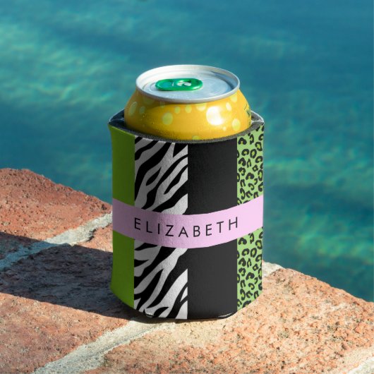 Leopard Print、Zebra Print、Green、Your Name 缶クーラー (インサイチュ プール)