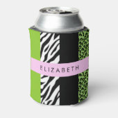 Leopard Print、Zebra Print、Green、Your Name 缶クーラー (缶裏面)