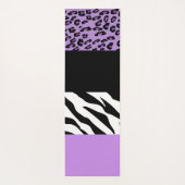 Leopard Print、Zebra Print、Purple、お名前 ヨガマット (裏面)