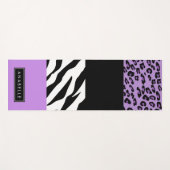 Leopard Print、Zebra Print、Purple、お名前 ヨガマット (正面(横))
