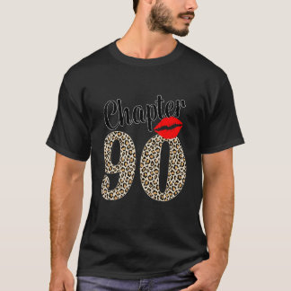 Leopard Printed Chapter 90 Sexy Lips 90th Birthd Tシャツ